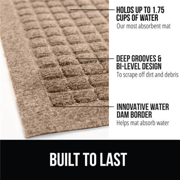 Front Door Mat, Indoor Outdoor Ultra Absorbent Moisture Guard Doormat - Picture 2 of 7